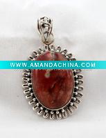 Wholesale Sterling Silver Pendant, Semiprecious Pendant