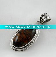 Wholesale Sterling Silver Pendant, Semiprecious Pendant