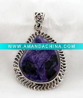 Wholesale Sterling Silver Pendant, Semiprecious Pendant