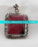 Wholesale Sterling Silver Pendant, Semiprecious Pendant