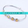 Wholesale fashion zircon silver bangle