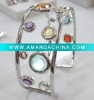 Wholesale Silver zircon Bangles