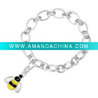 Wholesale 2011 Lastest! sterling silver fashion Lovers bracelets & bangles with different colors