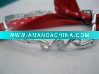 Wholesale fashion rhdium plated 925 sterling silver zircon bangle