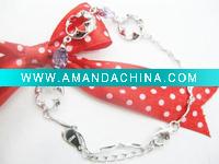 Wholesale fashion rhdium plated 925 sterling silver zircon bangle