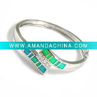Wholesale Silver Opal Bangles