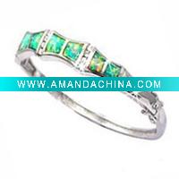 Wholesale Silver Opal Bangles