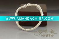 Wholesale Myshine chinese handmade indian sterling silver bangle