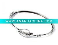 Wholesale 925 sterling silver jewelry,925 silver jewelry,silver bangle with gemstone HF-14282