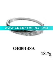 Wholesale 2011 New Design 925 Sterling Silver Fashion Bangle with CZ