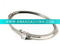 Wholesale 925 sterling silver jewelry,925 silver jewelry,silver bangle with gemstone HF-15054