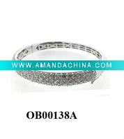 Wholesale 2011 New Design 925 Sterling Silver Fashion Bangle with CZ