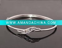 Wholesale silver jewelry,silver 925 jewelry,silver bangle with gemstone HF-22116