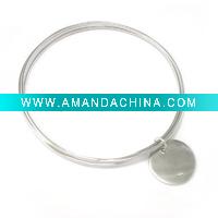 Wholesale fashion plain 925 silver bangle