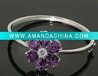 Wholesale 925 sterling silver jewelry,925 silver jewelry,silver bangle with gemstone HF-19039