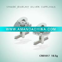Wholesale Newest 925 Sterling Silver Men's Cufflinks
