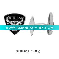 Wholesale Luxurious Man's 925 Sterling Silver Coin Cuff Link