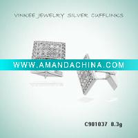 Wholesale NEW! 925 Sterling Silver Men's Cufflinks