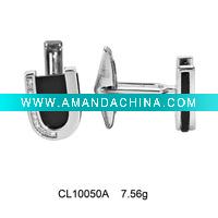 Wholesale Luxurious Man's 925 Sterling Silver Coin Cuff Link