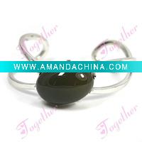 Wholesale Popular design 925 sterling silver bangle with onyx