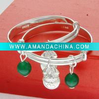 Wholesale MYSHINE handmade sterling silver kids bangle