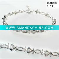 Wholesale 2011 New Design 925 Sterling Silver Fashion Bracelet with CZ