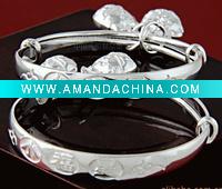 Wholesale MYSHINE handmade sterling silver baby bangle