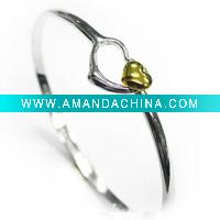 Wholesale 2011gracious high quality silver bangles with Cz stones and plated