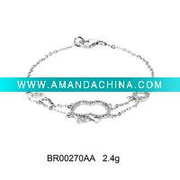 Wholesale 2011 New Design 925 Sterling Silver Fashion Bracelet with CZ