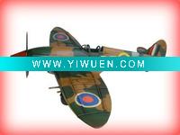 Wholesale 1940 GREEN & BROWN SPITFIRE IRON MODEL PLANE 1:18-SCALE