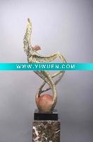 Wholesale Phoenix Metal Painted Unique Sculptures