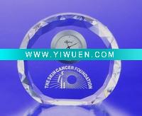 Wholesale 3D Laser Crystal Clock for Gifts