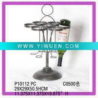 Large sale metal wine bottle holder with stand
