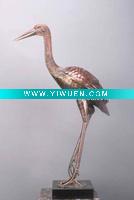 Wholesale Standing Bronze Crane Figurine