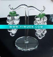 Wholesale Clear Crystal grape with green leaf MH-G0154