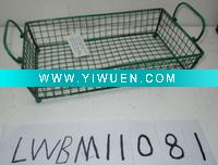 Wholesale LWBM11081 Metal green wire tray w handle