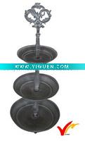 Wholesale three-tier metal plate with ash color