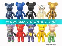 Wholesale pvc bear wind up bear animal toy popobe bear