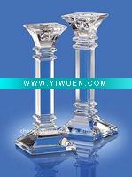 Elegant crystal candle holders