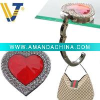 Wholesale Heart Bag Holder with 82pcs rhine stones