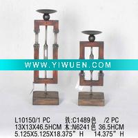 Wholesale Metal+wood candle holders/stick