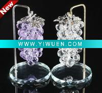 Wholesale Crystal grape with metal leaf and branch MH-G0149