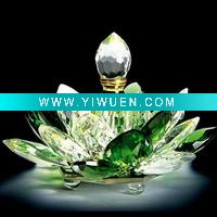 Wholesale Crystal lotus flower perfume bottle