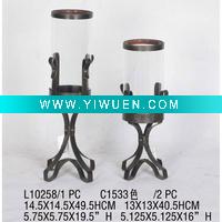 Wholesale Metal+glass candle holder/stick