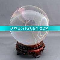 Wholesale crystal ball with swivel wooden base MH-0042H