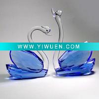 Wholesale Craft Crystal Couple Swans