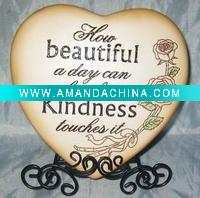 Wholesale Resin plaque heart product YS9625D-5.5