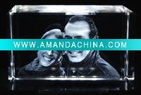Wholesale Beautiful 3D laser crystal with love