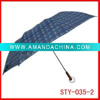 Wholesale Wholesale wooden handle 3 folding umbrella