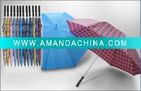 Wholesale check fabric golf umbrella